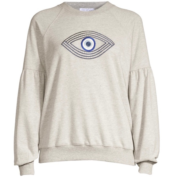 🚫SOLD🚫 Sofia Vergara Evil Eye Crew Sweatshirt - Picture 2 of 14